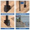 Muzata 10Pack Iron Baluster Shoes Slant Shoes with Screws for