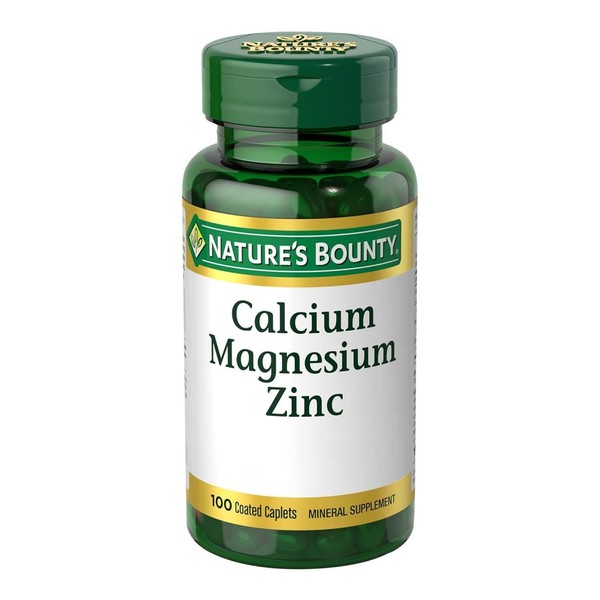 Nature's Bounty Calcium Magnesium & Zinc Caplets, Immune & Supporting