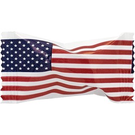 The Dreidel Company Patriotic Flag USA Buttermints, 4th of July, Mint Candies, After Dinner Mints, Butter Mint Candy, Fat-Free, Kosher Certified, Party Decorations, Individually Wrapped (55 Pieces)
