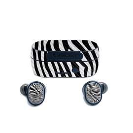 MightySkins Carbon Fiber Skin for SkullCandy Sesh True Wireless Earbuds - Black Zebra | Protective, Durable Textured Carbon Fiber Finish | Easy to Apply, Remove, and Change Styles | Made in The USA