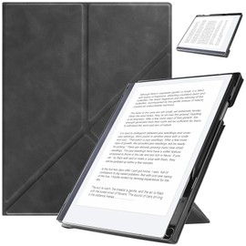 HoYiXi - Protective Case for Remarkable 2 10.3 Inch Digital Paper (2020 Released) - Premium PU Leather with Folding Stand, Pen Holder, Fit Remarkable Paper Tablet with 10.3 Inches, Grey