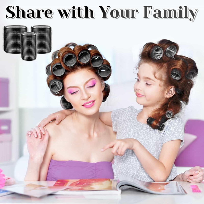 Rollers Hair Curlers 30Pcs Set with 3 Sizes (6 Large,