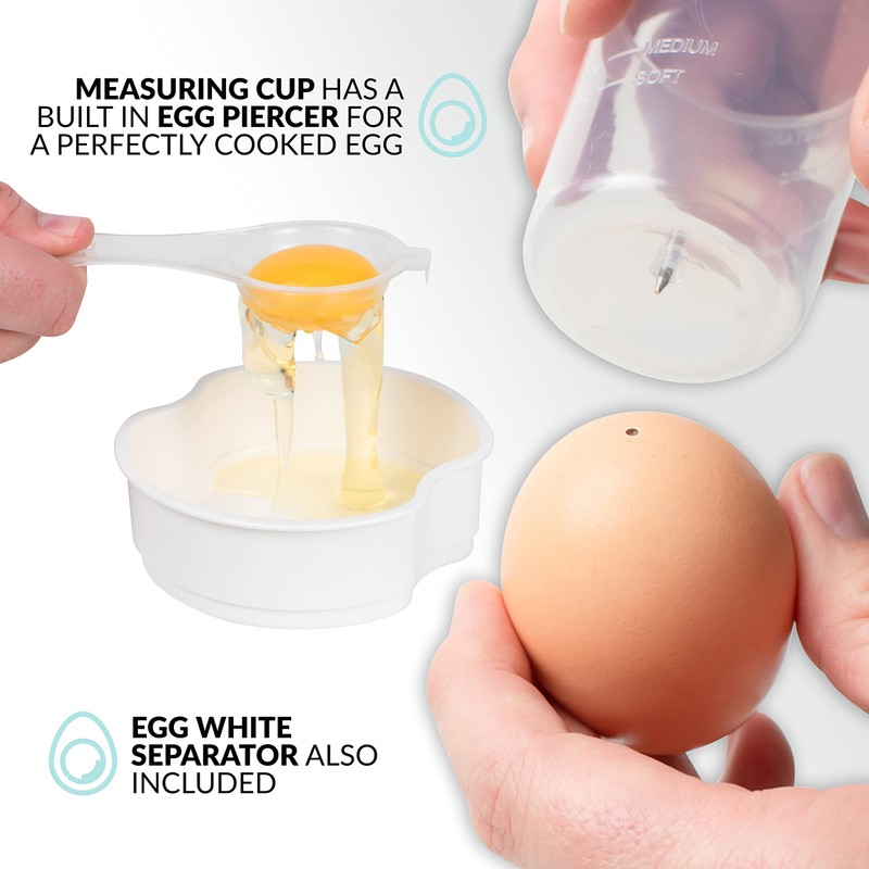 Nostalgia Retro Electric Large Hard-Boiled Egg Cooker, 7 Capacity, Poached,