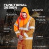 Portwest Hi-Vis Rain Jacket - UH440, Orange, 5XL