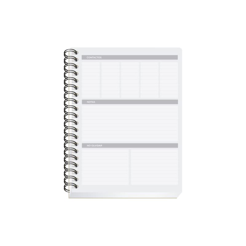 Scribe, CLÁSICO, Cuaderno Profesional con Espiral Doble de Pasta Semi