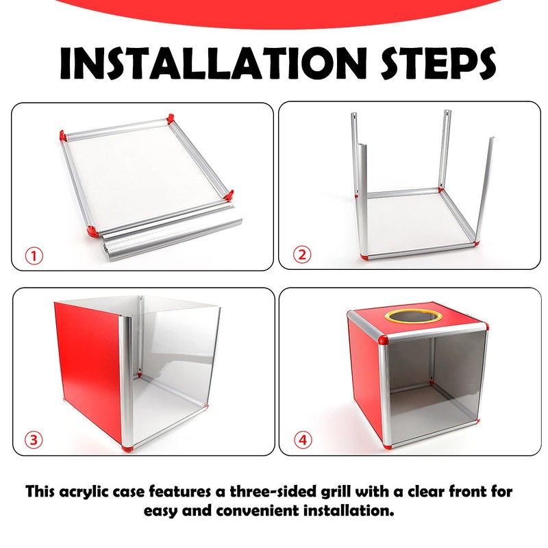 Lottery Box, raffle box, donation box, acrylic donation ballot, square