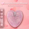 Wireless Bluetooth Heart Mouse (Pink)