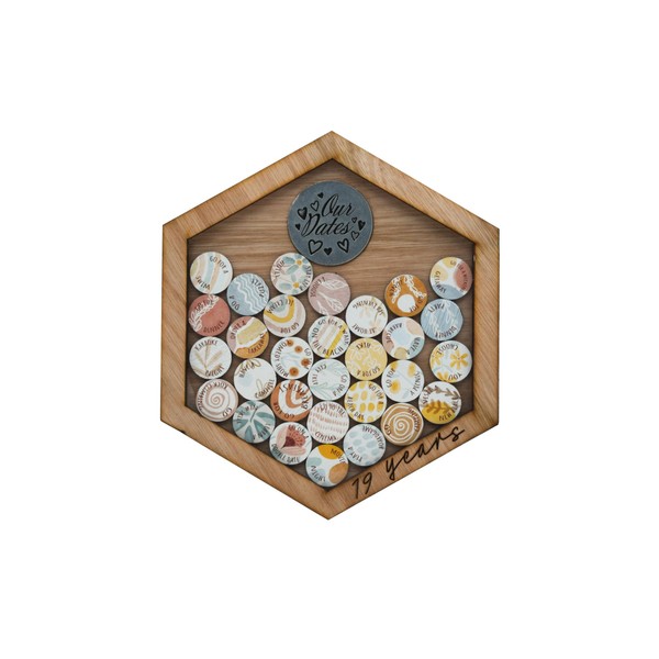 19 Year Anniversary Date Night Hanging Frame - 30 Interactive