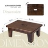 Wooden Step Stool (16.5" D x 12" W x 6.5"