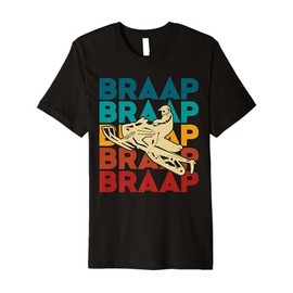 Braaap Funny Snowmobile Rider Snowmobiling Winter Sports Premium T-Shirt
