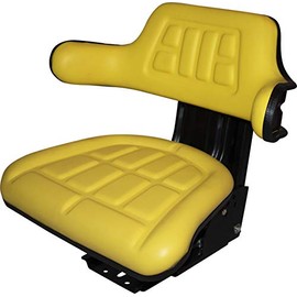 YELLOW TRAC SEATS BRAND WAFFLE STYLE UNIVERSAL TRACTOR SUSPENSION SEAT WITH TILT FITS JOHN DEERE 2140 2150 2155 2240 2255 5310 5400 6110