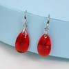 Austrian Crystal Teardrop Dangle Hook Earrings for Women 14K Gold