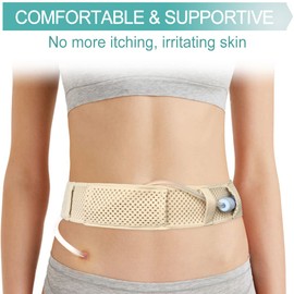 Comfortable Breathable Peritoneal Dialysis Belt PD Catheter Holder Accessories Adjustable Feeding G Tube Pouch Safety Secure Transfer Set Peg Tubing Supplies Men Women, Beige Medium