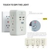 Multi Socket Wall Socket With 7 AC Outlets, ETL Certified