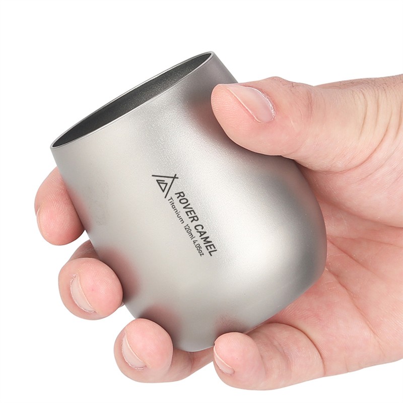 120ml Ultralight Titanium Double Wall Insulated Water Cup Tea Cup