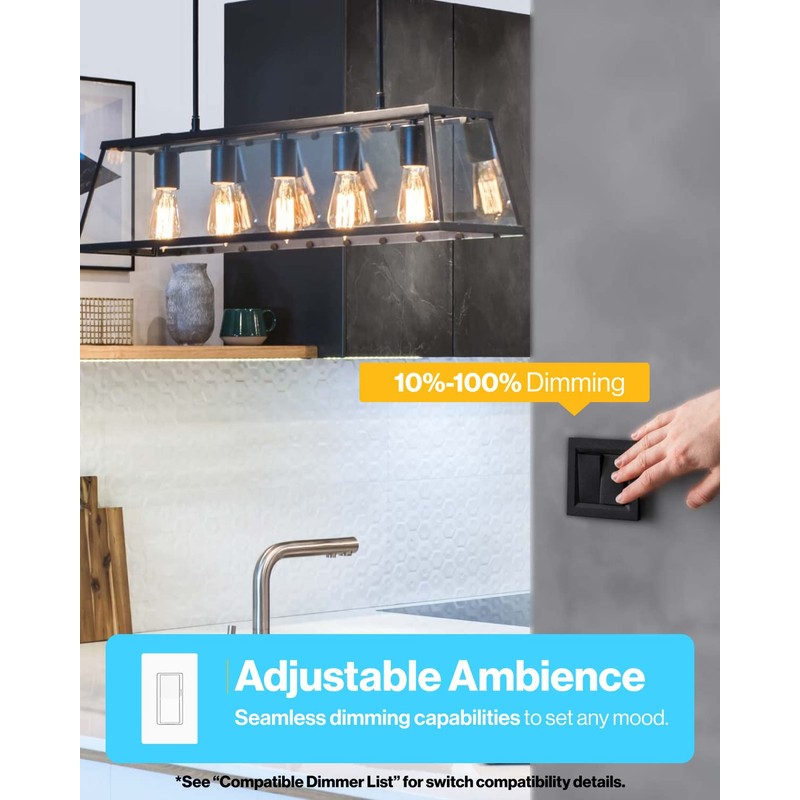 Sunco Lighting 12 Pack 60W Vintage LED Edison Bulbs Equivalent