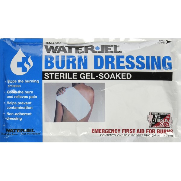Water Jel Emergency Burn Dressing, 8" x 18"