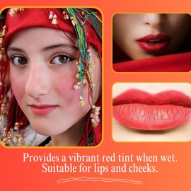 Aker Fassi Maroc Red Lipstick & Moroccan Blush - Natural Cosmetics, Poppy Petals & Pomegranate, Easy Application, Quick Drying, Moroccan Tradition - NeoCalin® (1)