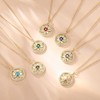 FANCIME Turquoise Star Necklace for Women 14K Gold Plated 925