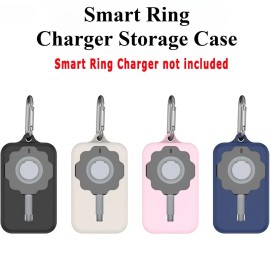 For Oura Silicone Storage Protective Cover fits for Oura Ring 4 (2024) Smart Ring Charger - Blue