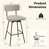 COSTWAY Bar Stools Set of 2, 29” Upholstered Bar Height