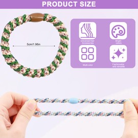 Yeria Kknekki Original Multicolour Braided Hair Bobbles for Women, High-Quality Elastic Hair Bands, Fashion Hair Bobbles for Women, Girls and Children, Pack of 10