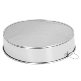 Tamiz de Harina Redondo de Malla 80 de Acero Inoxidable, Diseño de Gran Tamaño para un Filtrado Eficiente, Tamiz de Harina Redondo con Colador Chapado en Titanio para Hornear Pan