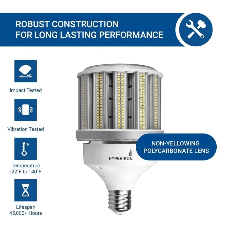 Hyperikon 125W LED Corn Bulb E39 Base 5000K