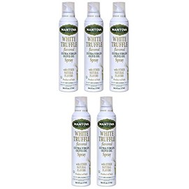 Mantova White Truffle Spray Extra Virgin Olive oil 8 oz, All natural product with no additives or aerosols, Product of Italy (Five Pack)