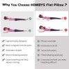 Hombys Ultra Thin Flat Pillow for Sleeping, High Support Stomach