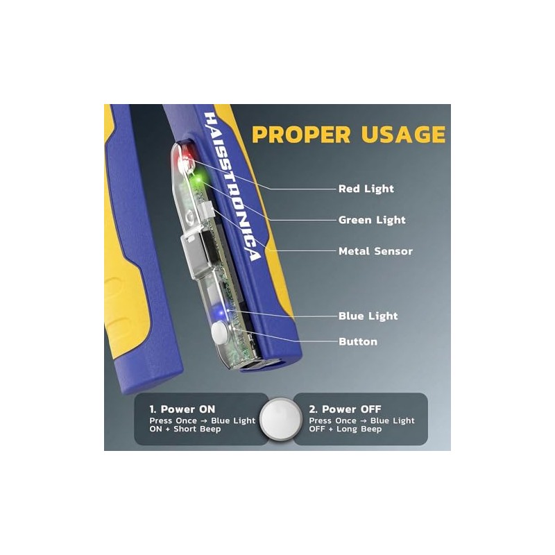 haisstronica 9-in-1 Rechargeable Wire Stripper with NCV Voltage Tester, 10-18