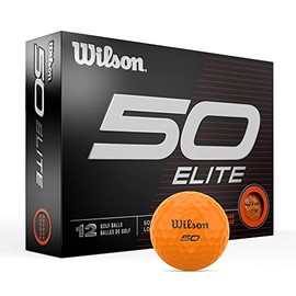 Wilson Unisex-Erwachsene Fifty Elite Golfbälle, Orange/Abendrot im Zickzackmuster (Sunset Chevron)