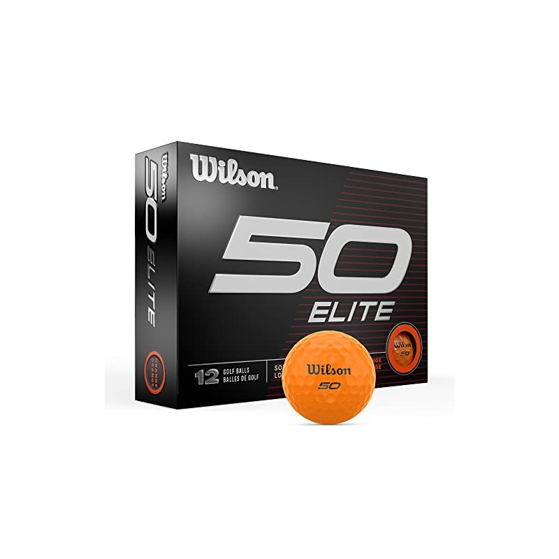 Wilson Unisex-Erwachsene Fifty Elite Golfbälle, Orange/Abendrot im Zickzackmuster (Sunset Chevron)