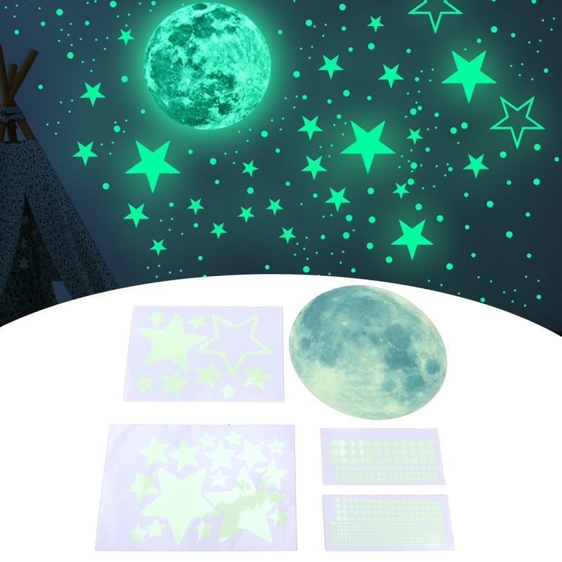 PVC Self Adhesive Wall Sticker Luminous Fluorescent Wall Decals for