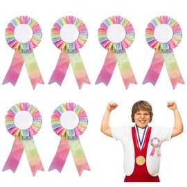 JOZMMZEOOA 6 pieces hobby horse accessories, tournament bows rosettes winner horse accessories hobby horse rosettes rider medal tournament bow horse, for riding games, award ceremonies, colourful
