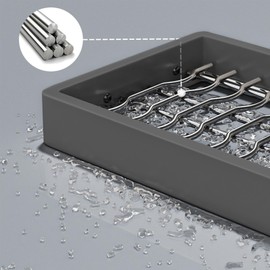 sanheshun Dish Drying Rack, Kitchen Stainless Steel Drying Rack, Kitchen Organizers and Storage 33.6”L×12.6”W×31.1”H Dish Racks with Sponge Holder and Knife,Bowl Holder for Kitchen Sink Counter