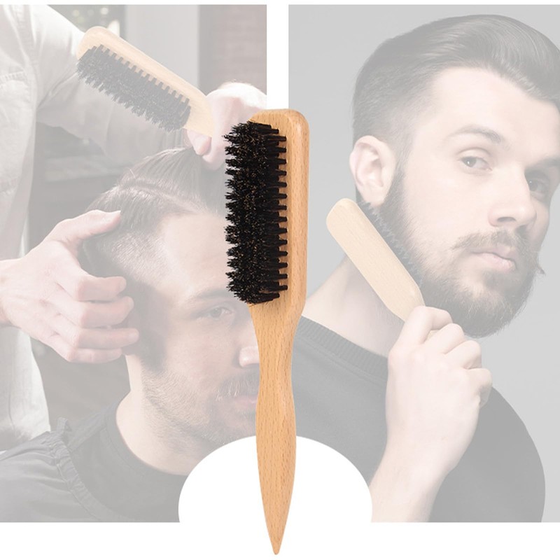 Zestjewel Boar Bristle Slick Back Hair Brush for Sleek Ponytail