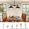PUZHI HOME Kitchen Island Light Black Pendant Lighting Fixture 4