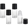 4 Pcs 30ML Clear Empty Glass Essential Oil Roller Bottles