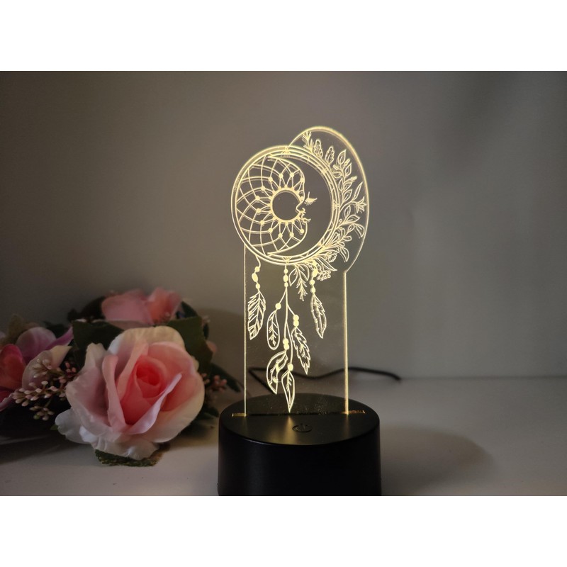 Optechvisual Dream Catcher with Moon as Night Light Sleeping Light