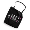 Cheerleading Evolution with Pink Pom Pom Tote Bag