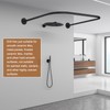 uxcell Stretchable Shower Curtain Rod Rack, Stainless Steel U Shaped