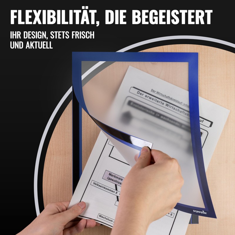 POPPSTAR 5x Magnetic Information Frames A4 Height 32.4 cm Width