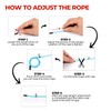 EDIFIT, Skipping Rope, 3 Metres, 165 mm Handle, Adjustable, for