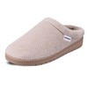 Isotoner Women's Diamond Microterry Gemma Clog Slipper, Taupe, 9.5-10
