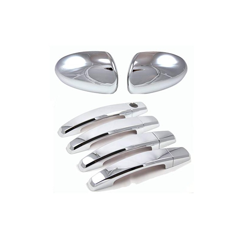 GHXSport Chrome Durable ABS Door Handle and Side Mirror Covers