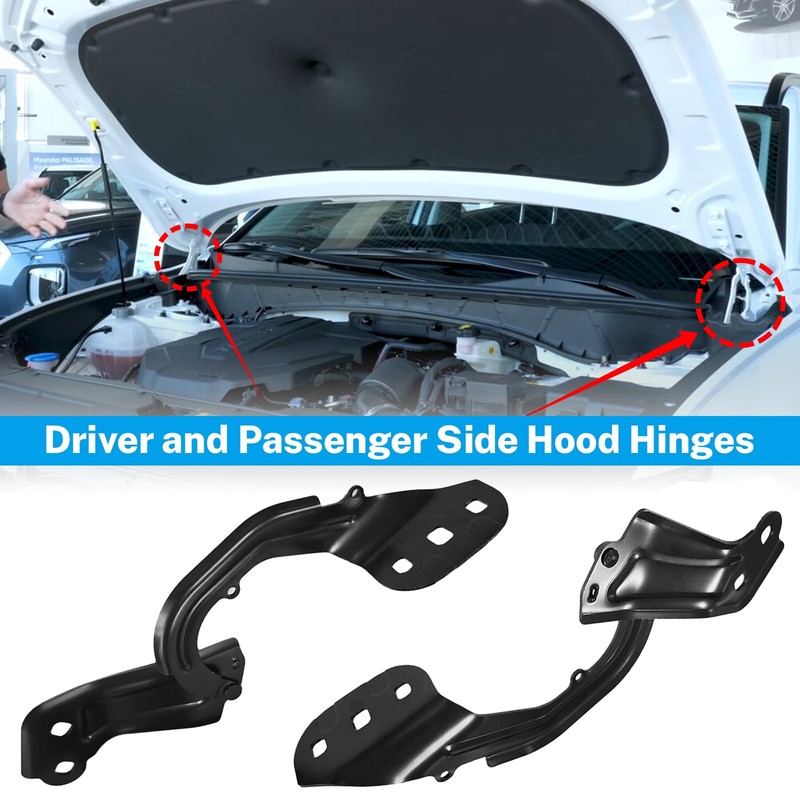 XUKEY 2pcs Hood Hinge Set for Ford Focus 2012-2018,Ford Escape