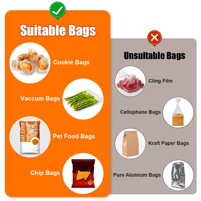 Mini Bag Sealer, 2 in 1 USB Rechargeable Bag Sealers