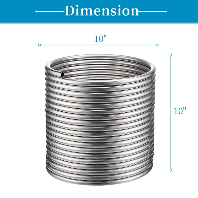Vigorous Wort Chiller, 1/2" x 50 Ft Food Grade 304