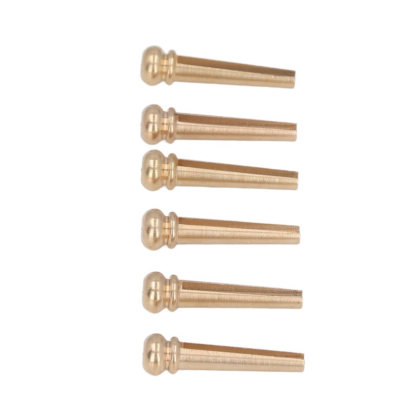 6PCS Guitar Bridge Pin Copper Acoustic Guitar Bridge Pins Peg